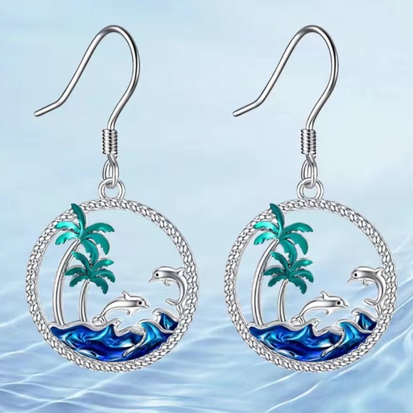 Jewelry - 🔴 CLEARANCE NWT 🐬 HYPOALLERGENIC ECO-FRIENDLY ZINC ALLOY DOLPHIN BEACH EARRINGS